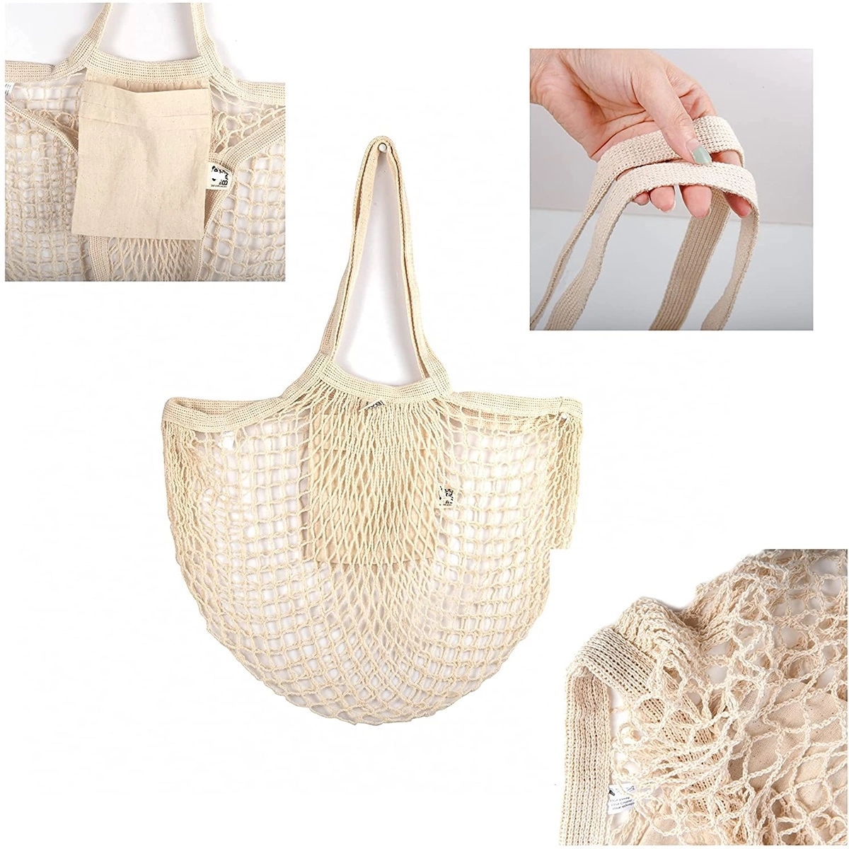 Reusable Cotton Mesh Grocery Bags 2