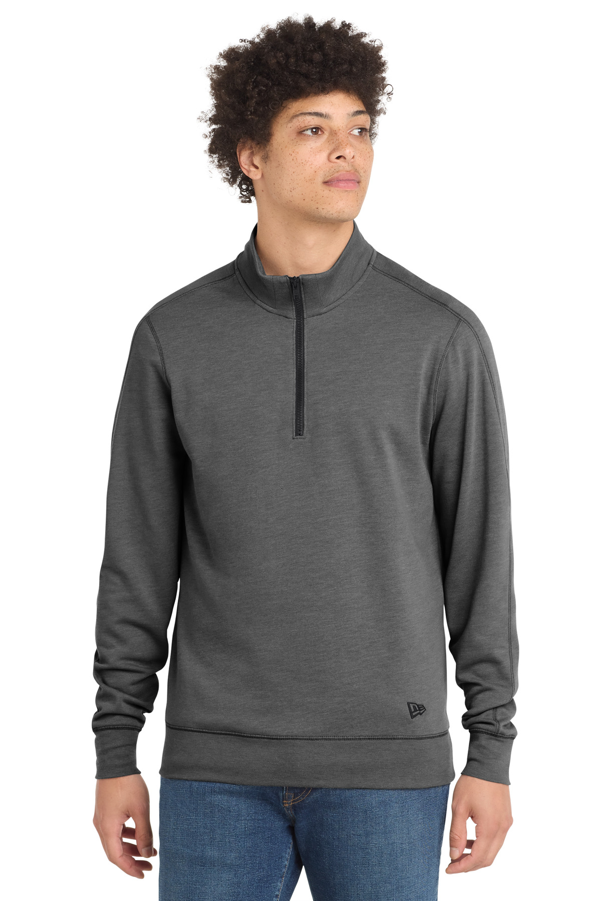 New Era Tri-Blend Fleece 1/4-Zip Pullover. NEA512, custom hoodie or sweatshirt with logo imprint 12
