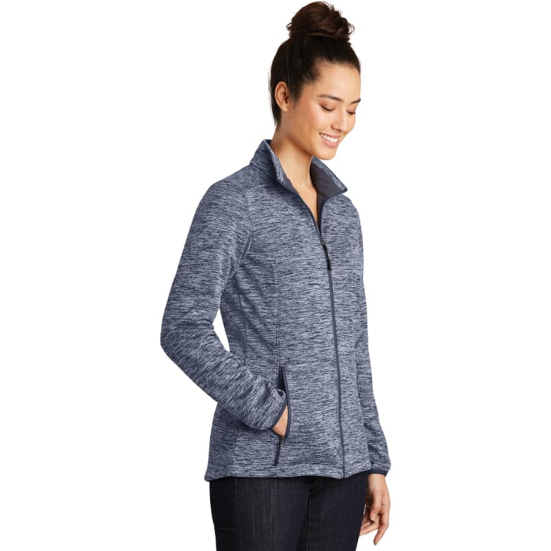 Sport-Tek Women's PosiCharge Electric Heather Soft Shell Jacket. 14