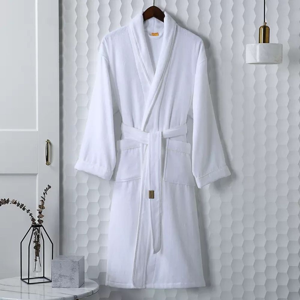 Hotel Cotton Absorbent Thickened Long-Sleeved Bathrobe 2