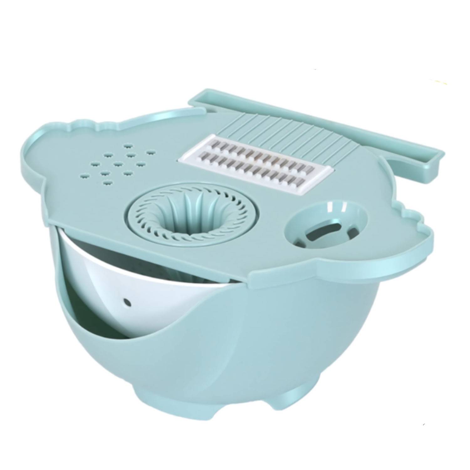 Magic Rotate Vegetable Cutter W/ Drain Basket 9