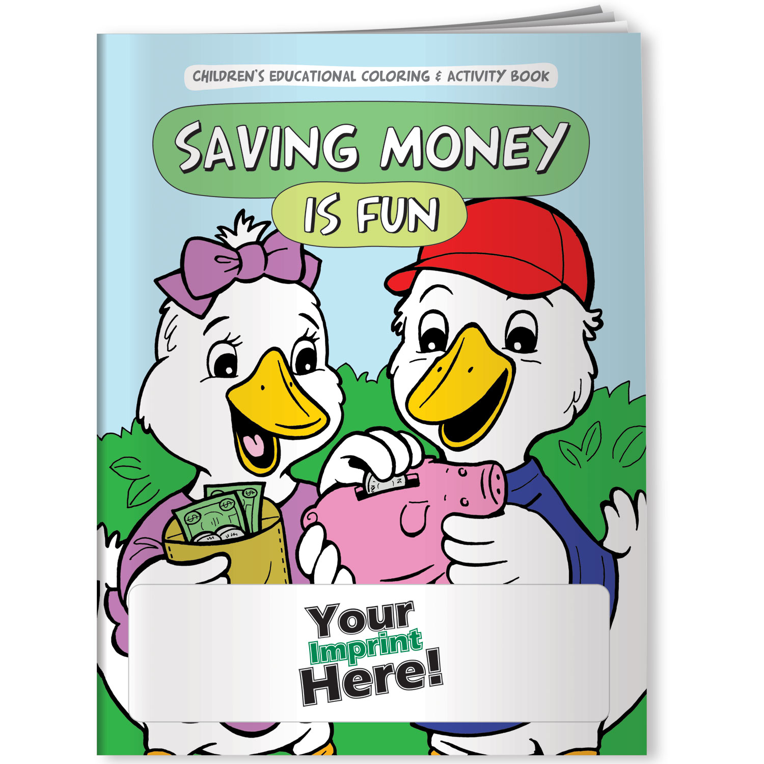 Combo Pack - CB1029 Coloring Book & 4-Pack of Crayons (Imprinted) in a Poly Bag 5