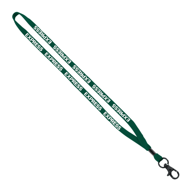 1/2" Cotton Lanyard with Metal Crimp & Split-Ring 3