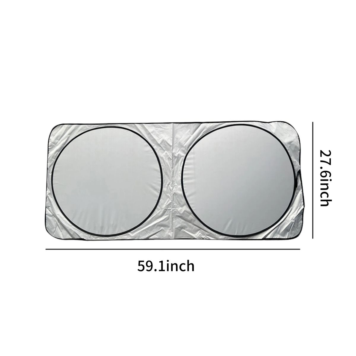 Double Sided Polyester Car Sunshade for Travel Use 2