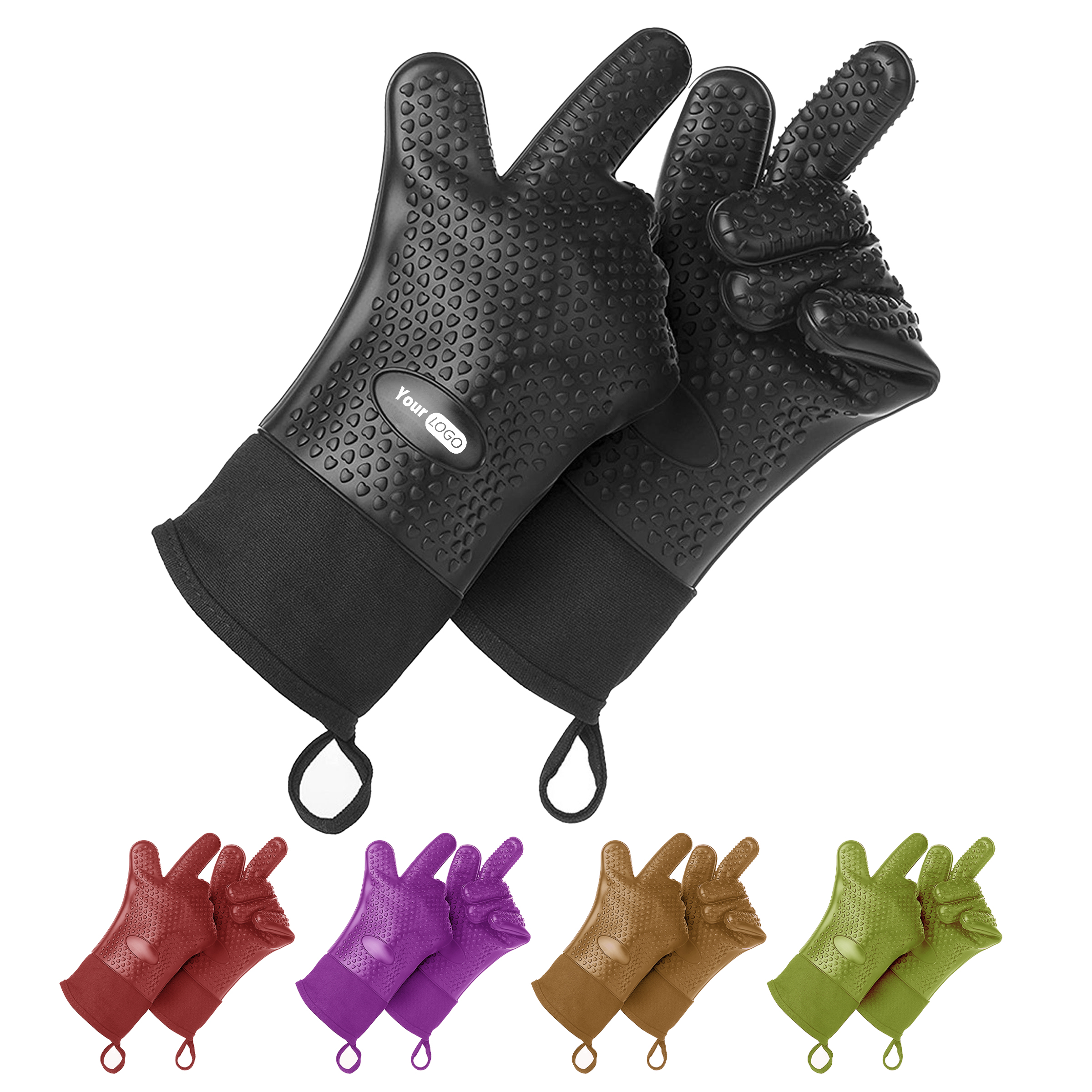 Silicone Heat-Resistant Gloves For Safe Cooking And Grilling 3