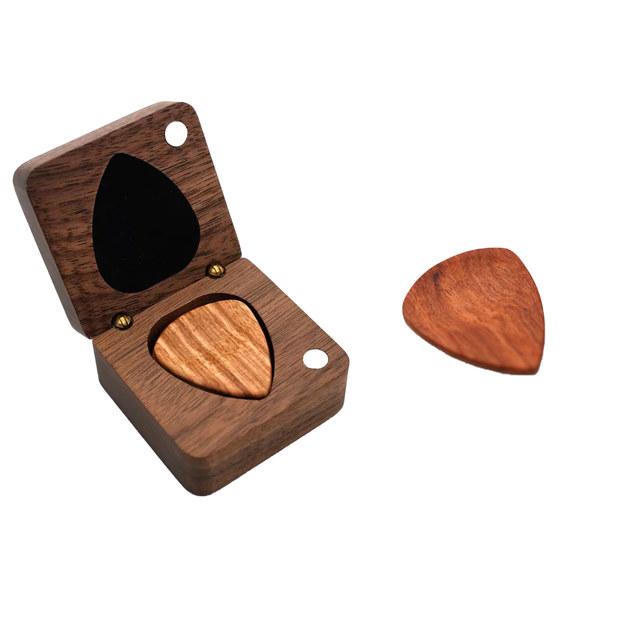 Custom Wood Guitar Pick Set with Storage Box 5