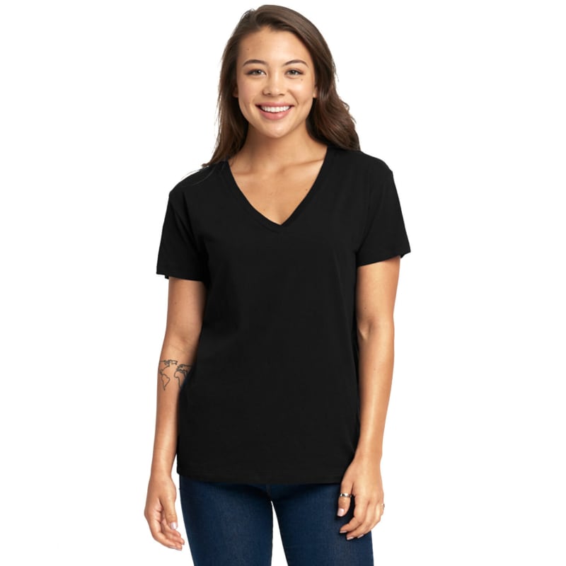Next Level Ladies Relaxed V-Neck T-Shirt 7