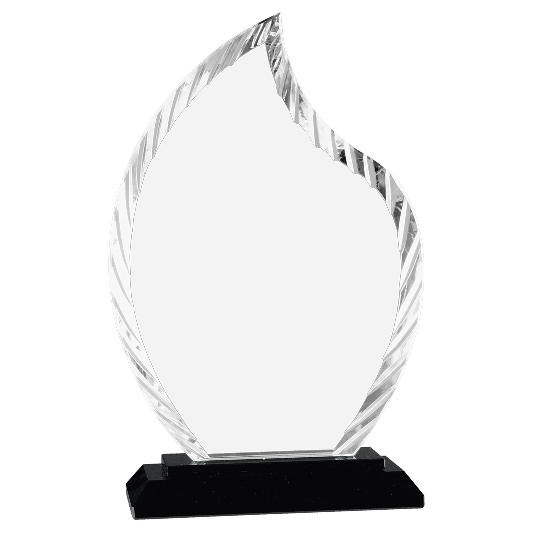 8" Flame Accent Glass on Black Base 3