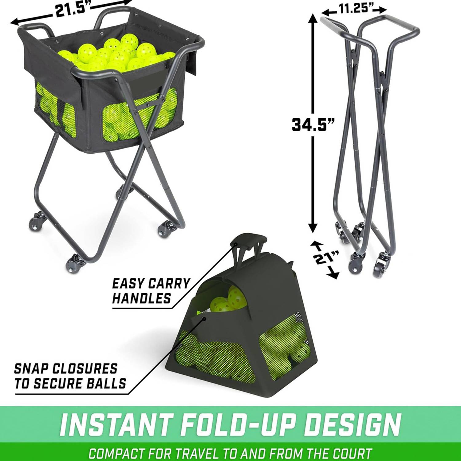 Portable Tennis & Pickleball Coaching Cart 2