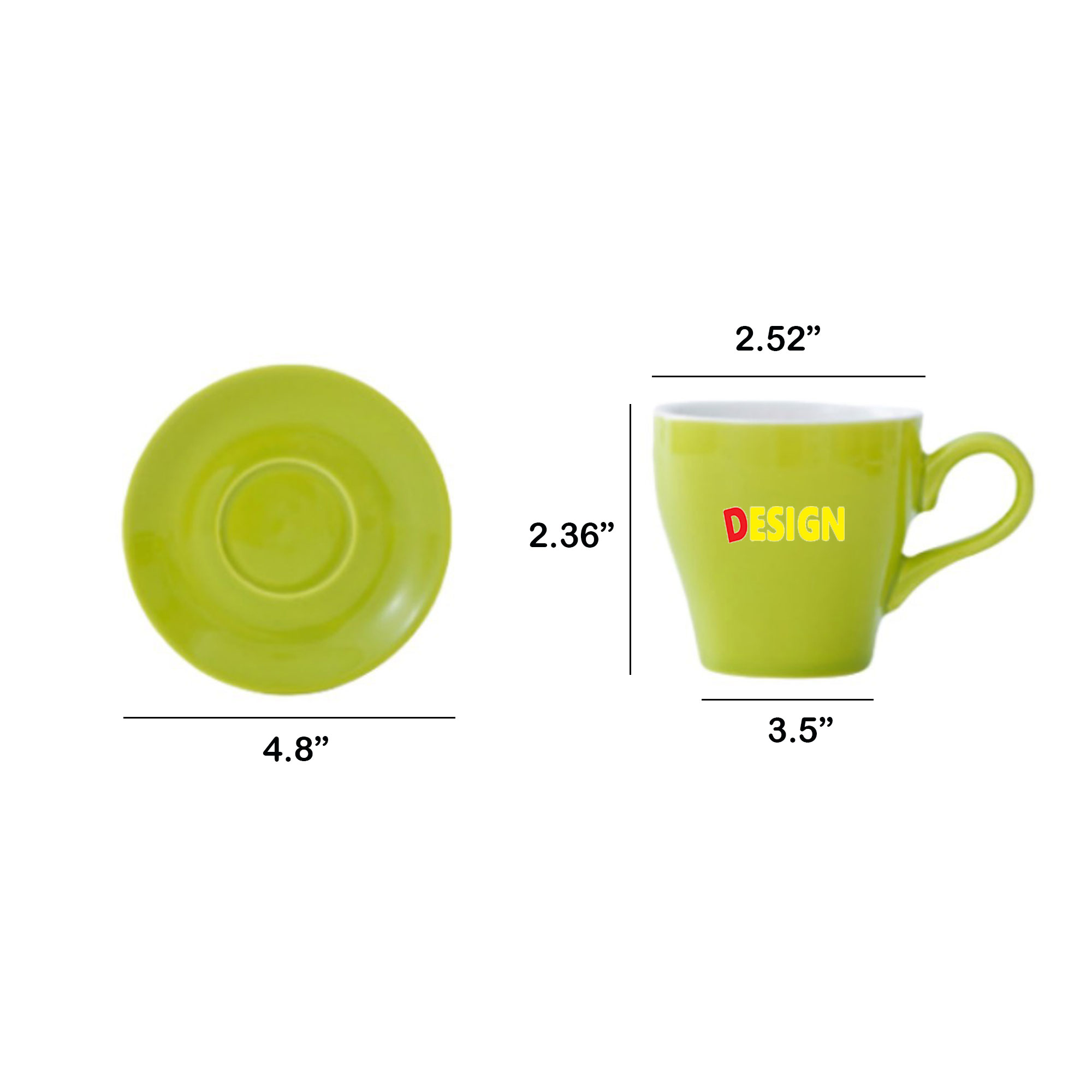 2.7oz Espresso Coffee Cup European Style Set 3