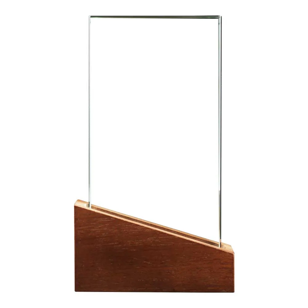 Wood Plaque Crystal Trophy 8