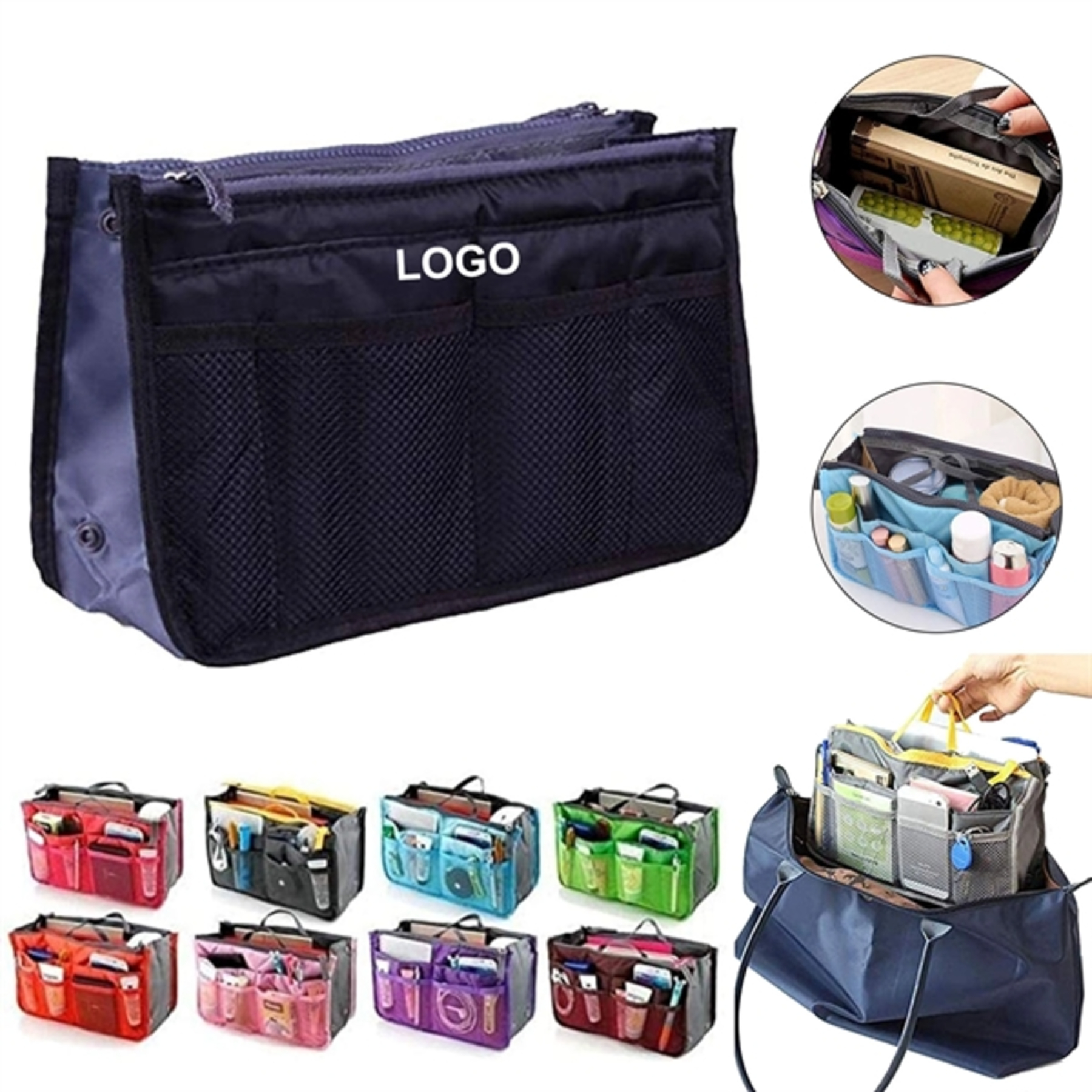 Cosmetic Bag Toiletry Multifunctional Mesh Travel Storage
2