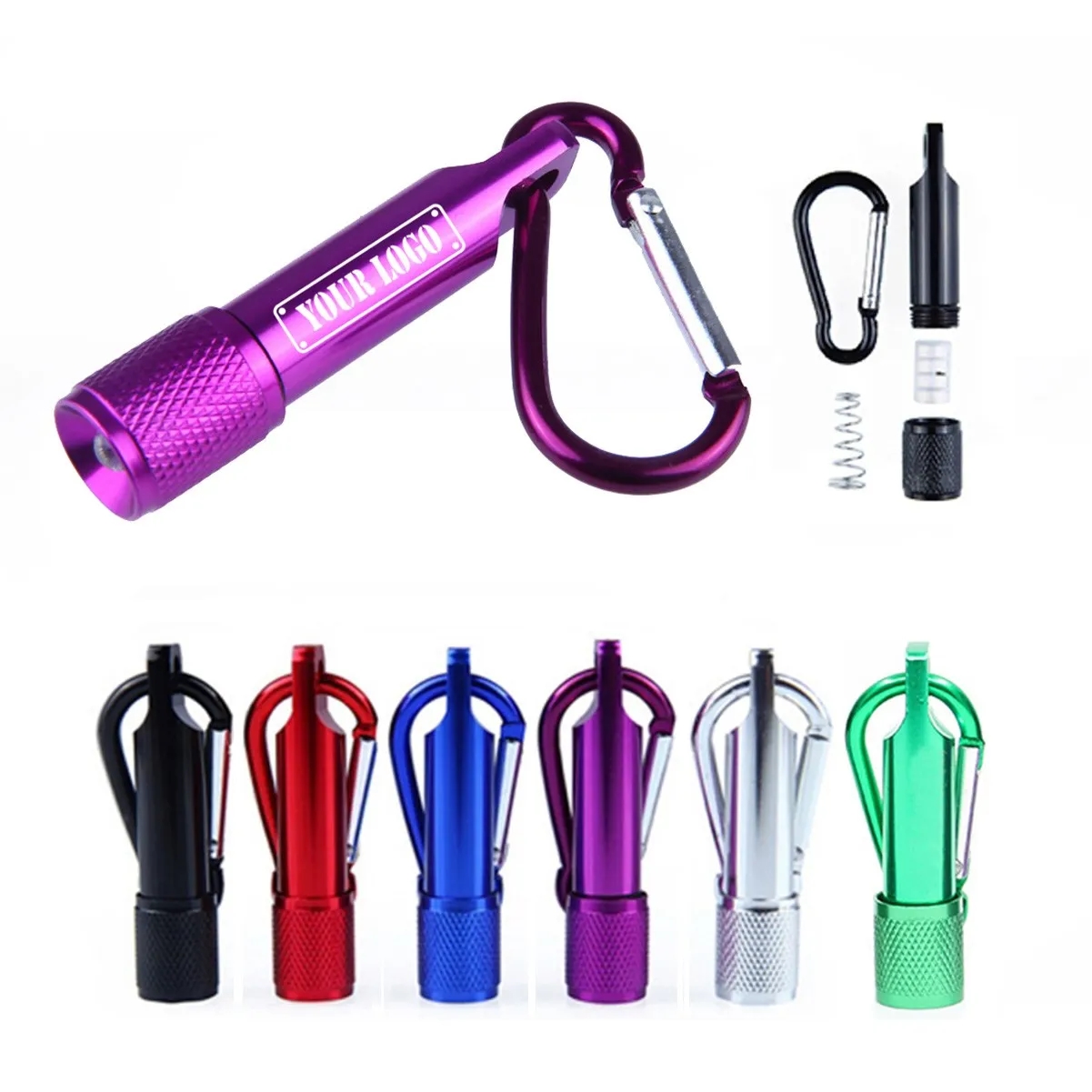 Mini LED Carabiner Keychain Flashlight 7
