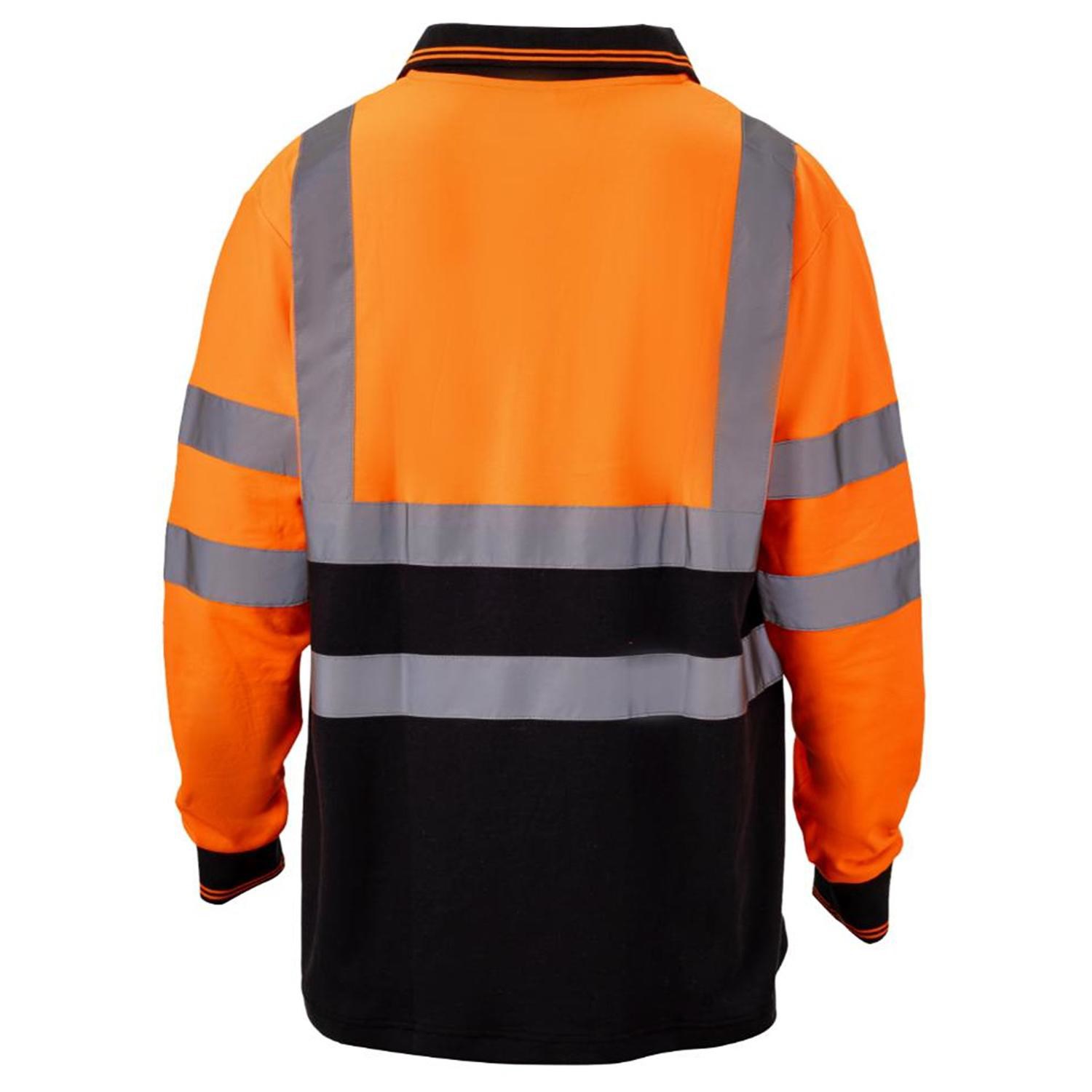 3.8 oz. Polyester Class 3 Color Block Reflective Tape Safety Polo Shirt 4