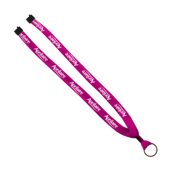 5/8" Polyester Shoelace Lanyard with Metal Crimp & Split-Ring 347