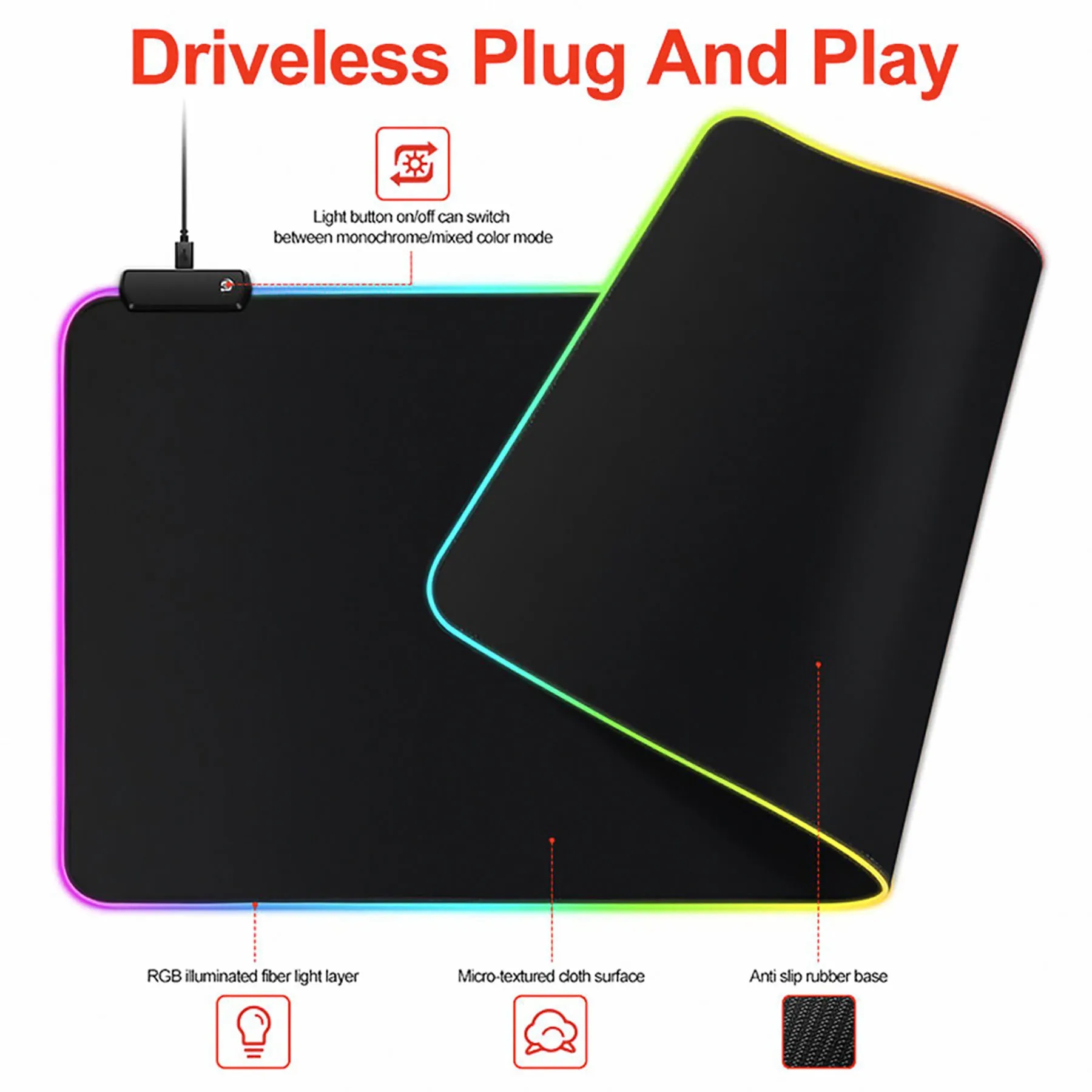 Led RGB Gaming Mouse Pad 3