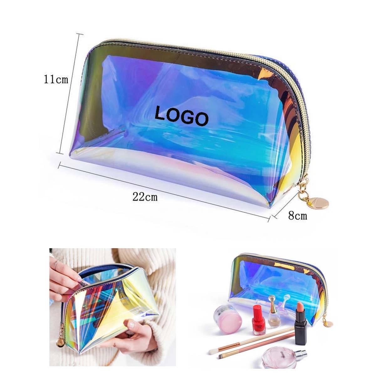 Transparent Shiny Travel Cosmetic Bag 1