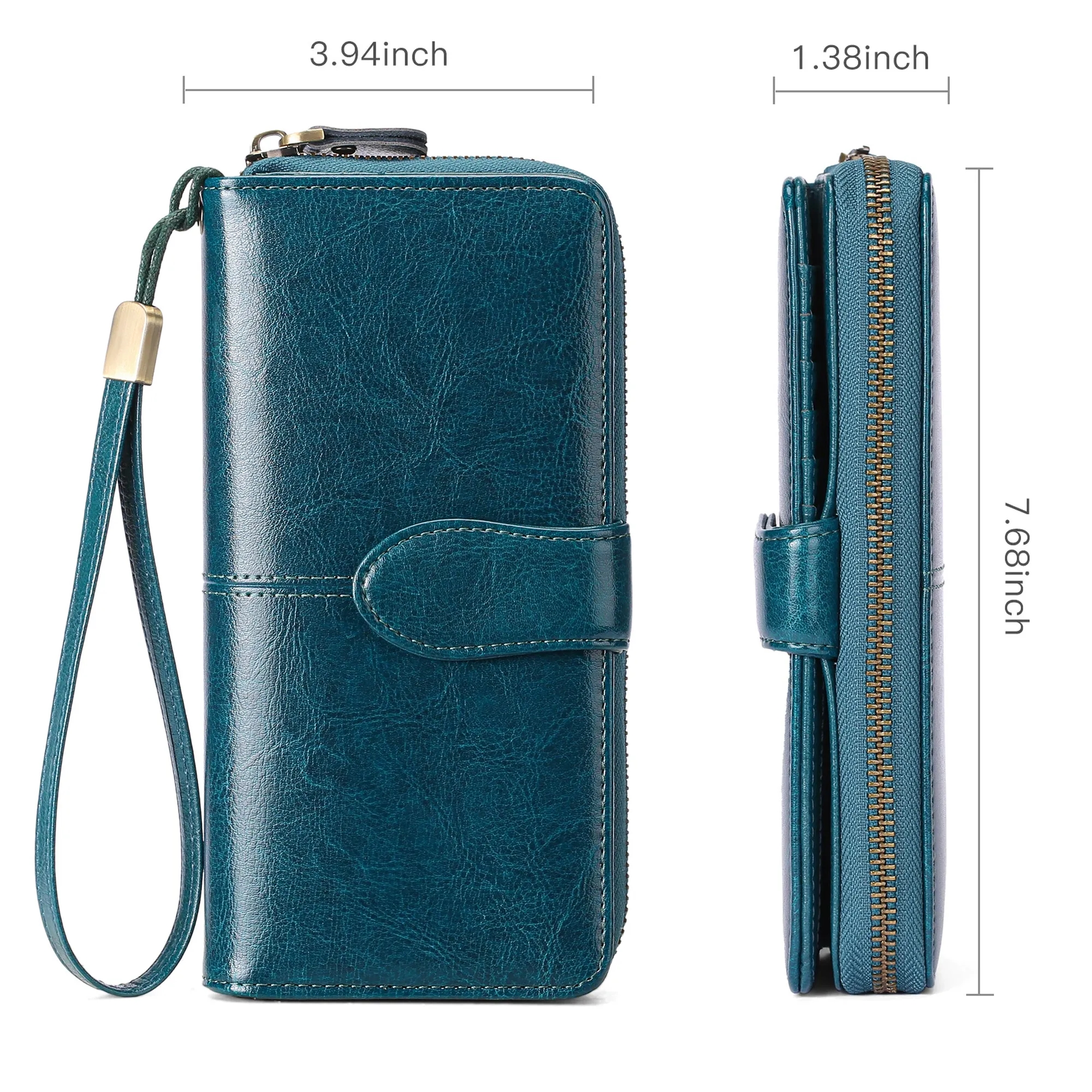 Women's Leather Clutch Bag Wallet 8