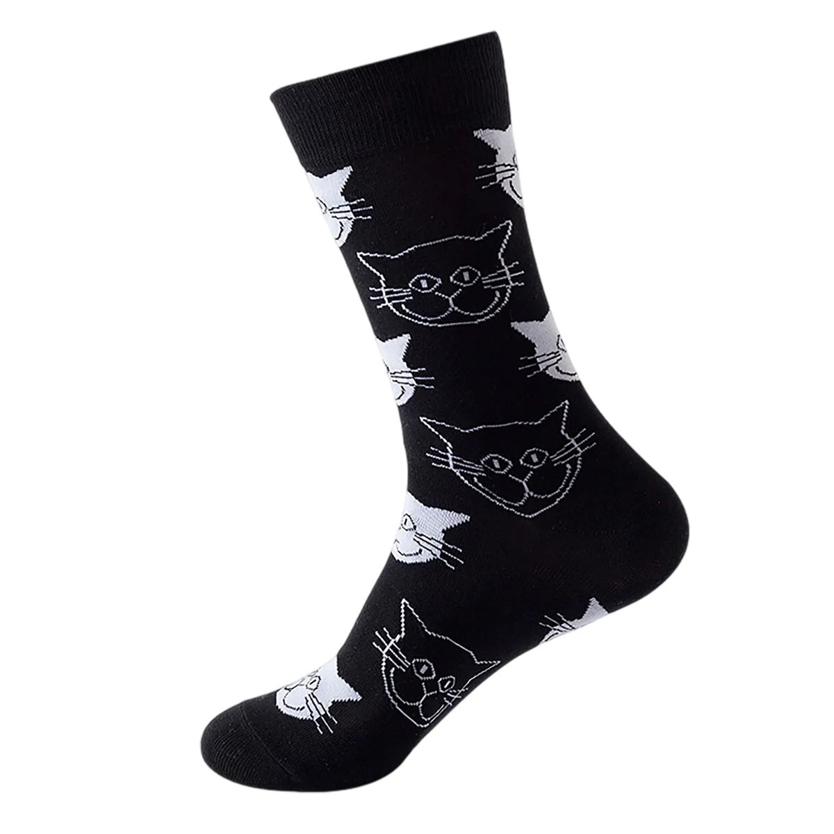 Cotton Crew Socks with Jacquard Pattern 32