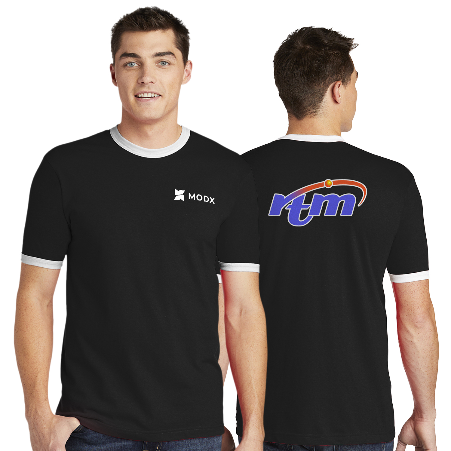 American Apparel ® Fine Jersey Ringer T-Shirt 4