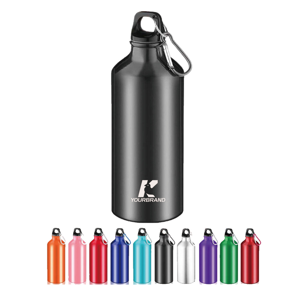Large Travel Gym Sports Camping Water Bottle with Carabiner 2