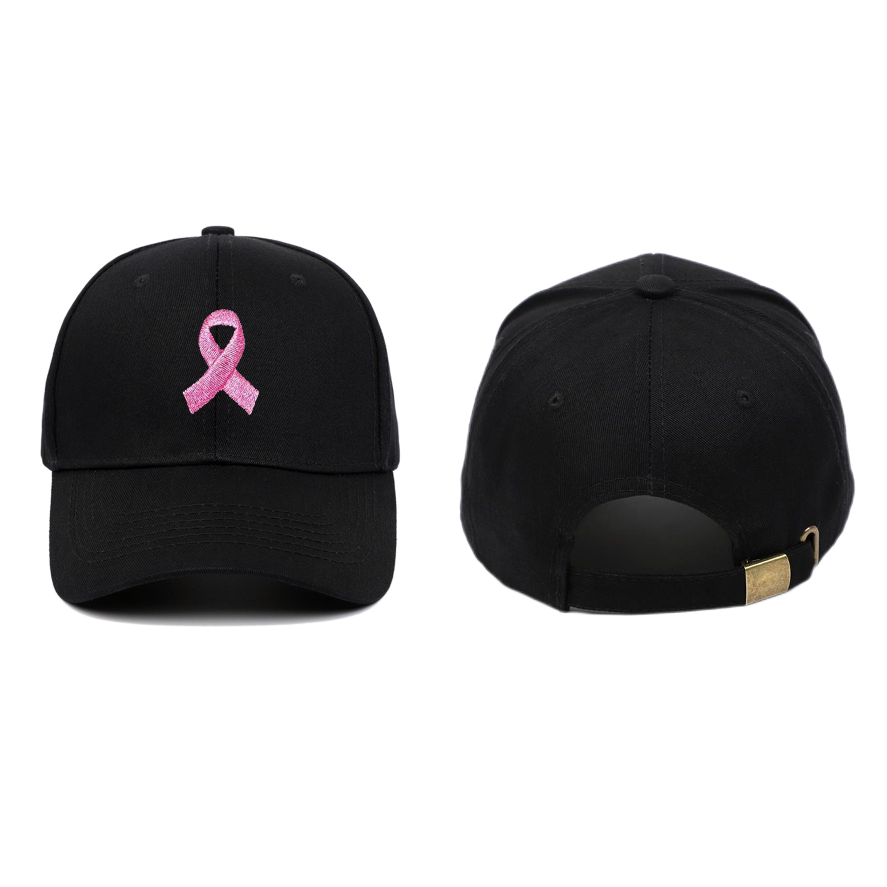 Pink Ribbon Embroidered Cap (direct import) 2