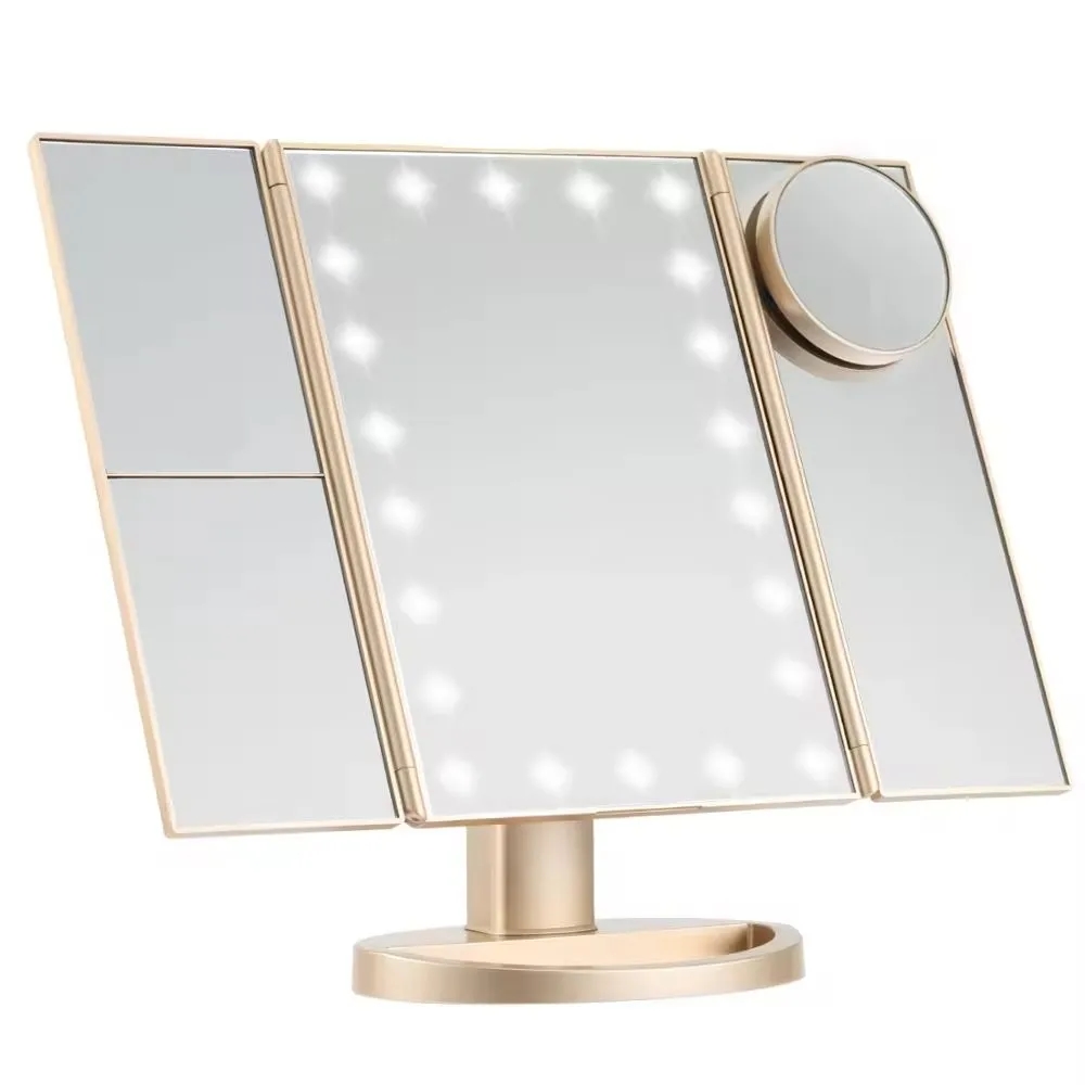 21 LED Tri-Fold Magnifying Makeup Mirror 2