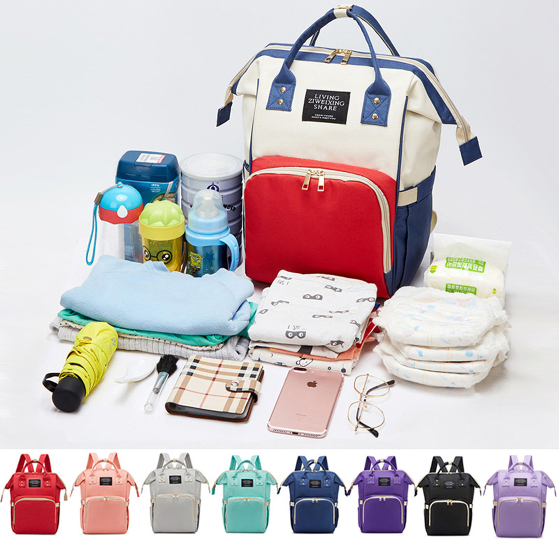 Multi-Function Baby Diaper Backpack 2
