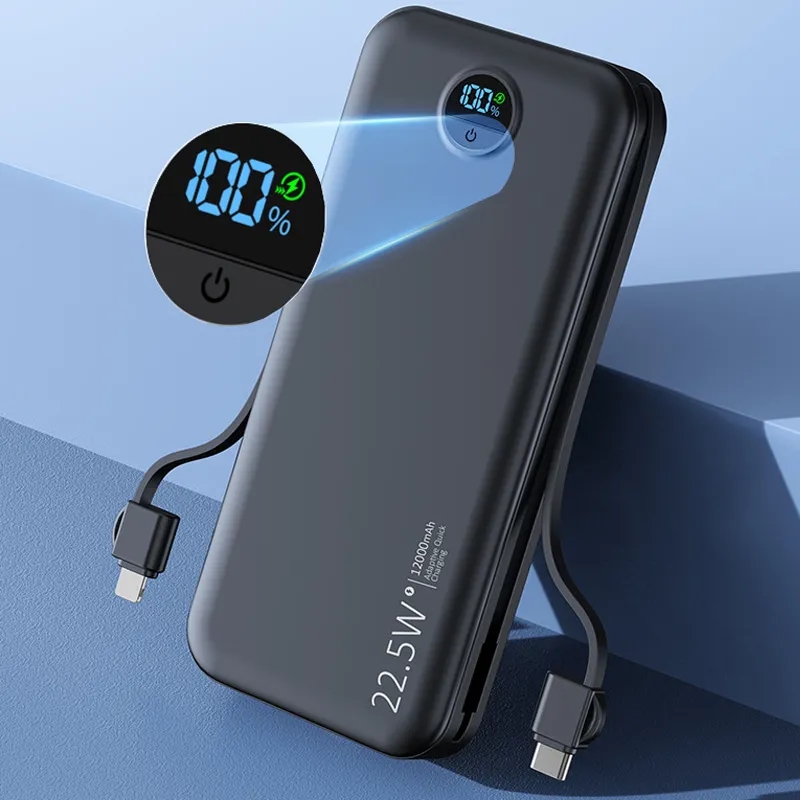 All in One 12000mAh Portable Charger with AC Wall Plug 5