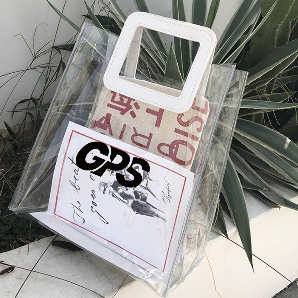10 " Coloful Clear PVC Tote Bag 4