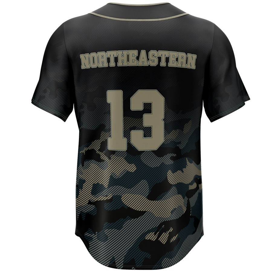 Sublimation UPF Mesh Full-Button Baseball Jersey - Men Women 4