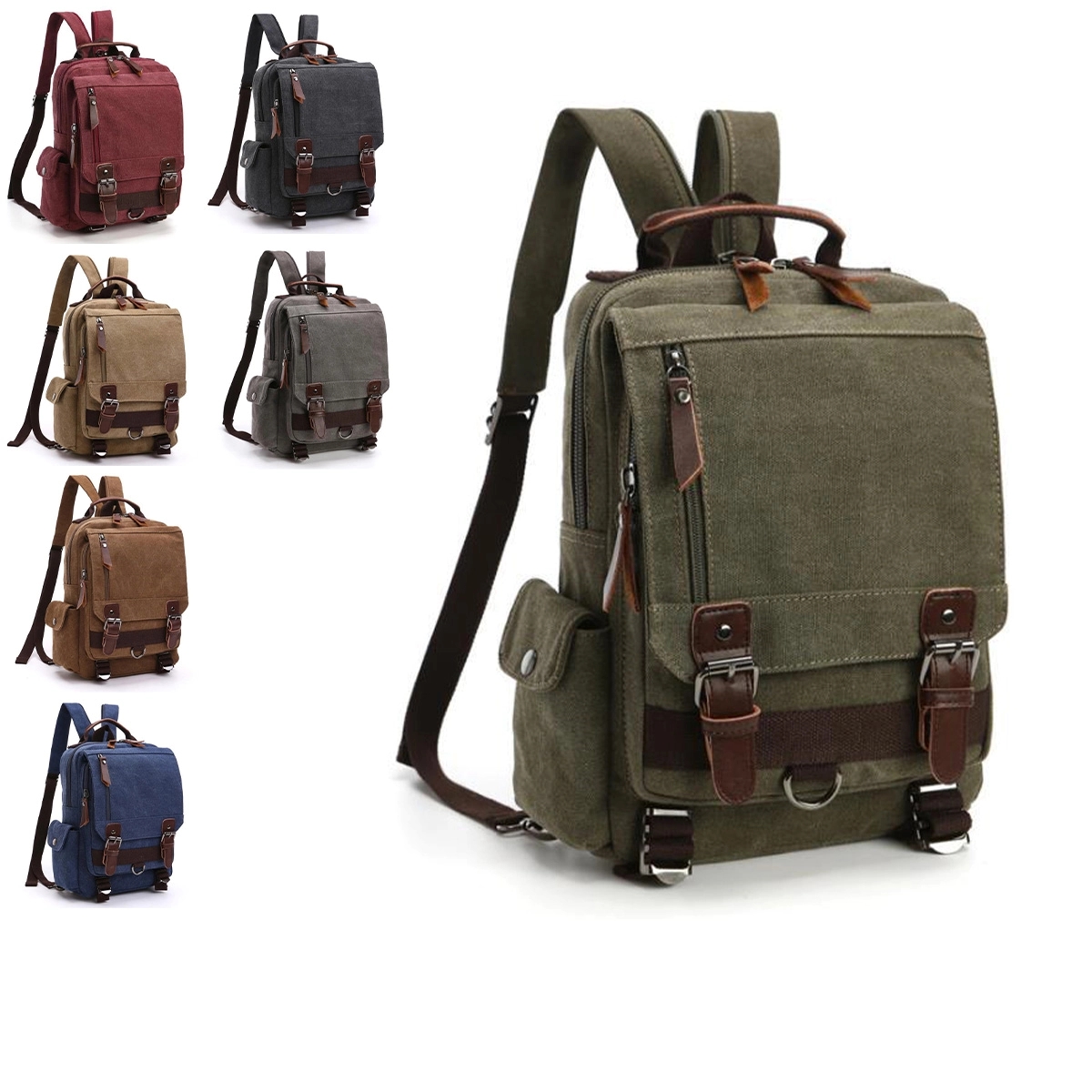Canvas Backpack For Men Women 2
