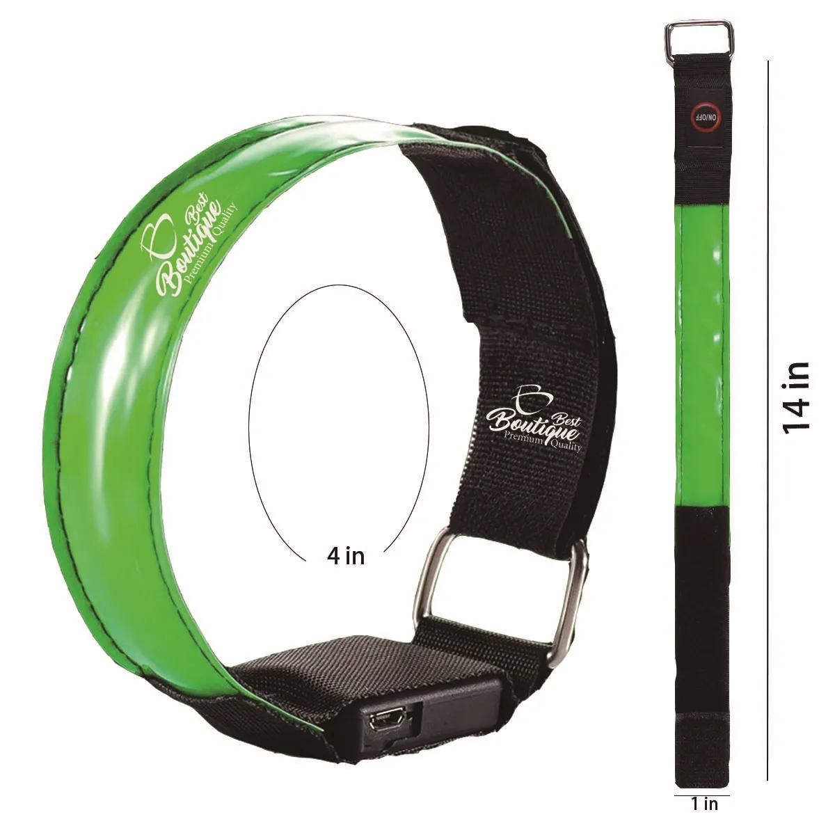 LED Reflective High Visibility  Arm Bands Night Running Gear 6