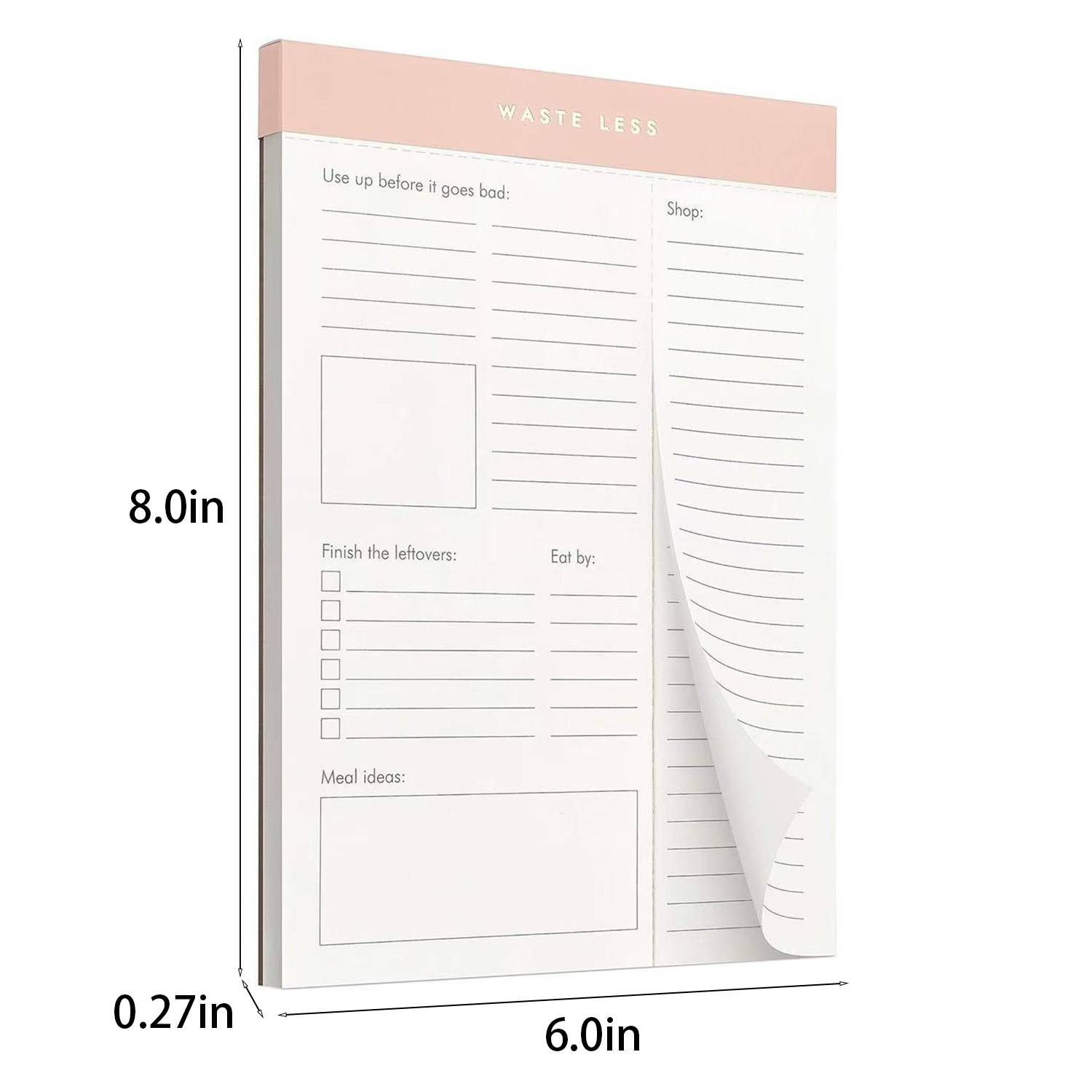 Magnetic Meal Planner Grocery List Notepad for Fridge 6