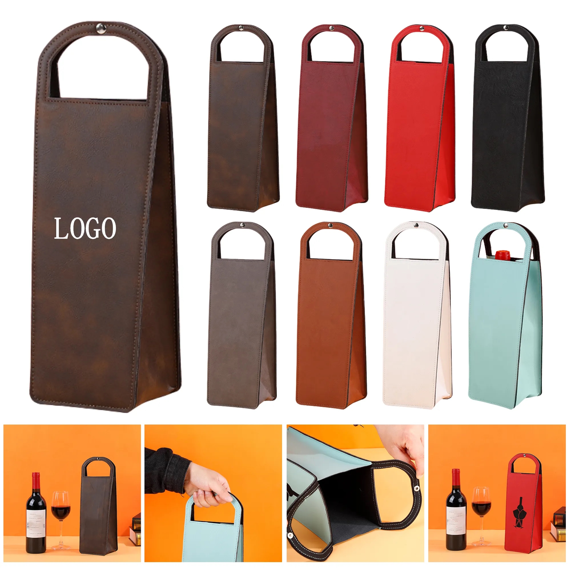 Durable Portable Red Wine Gift Bag 7
