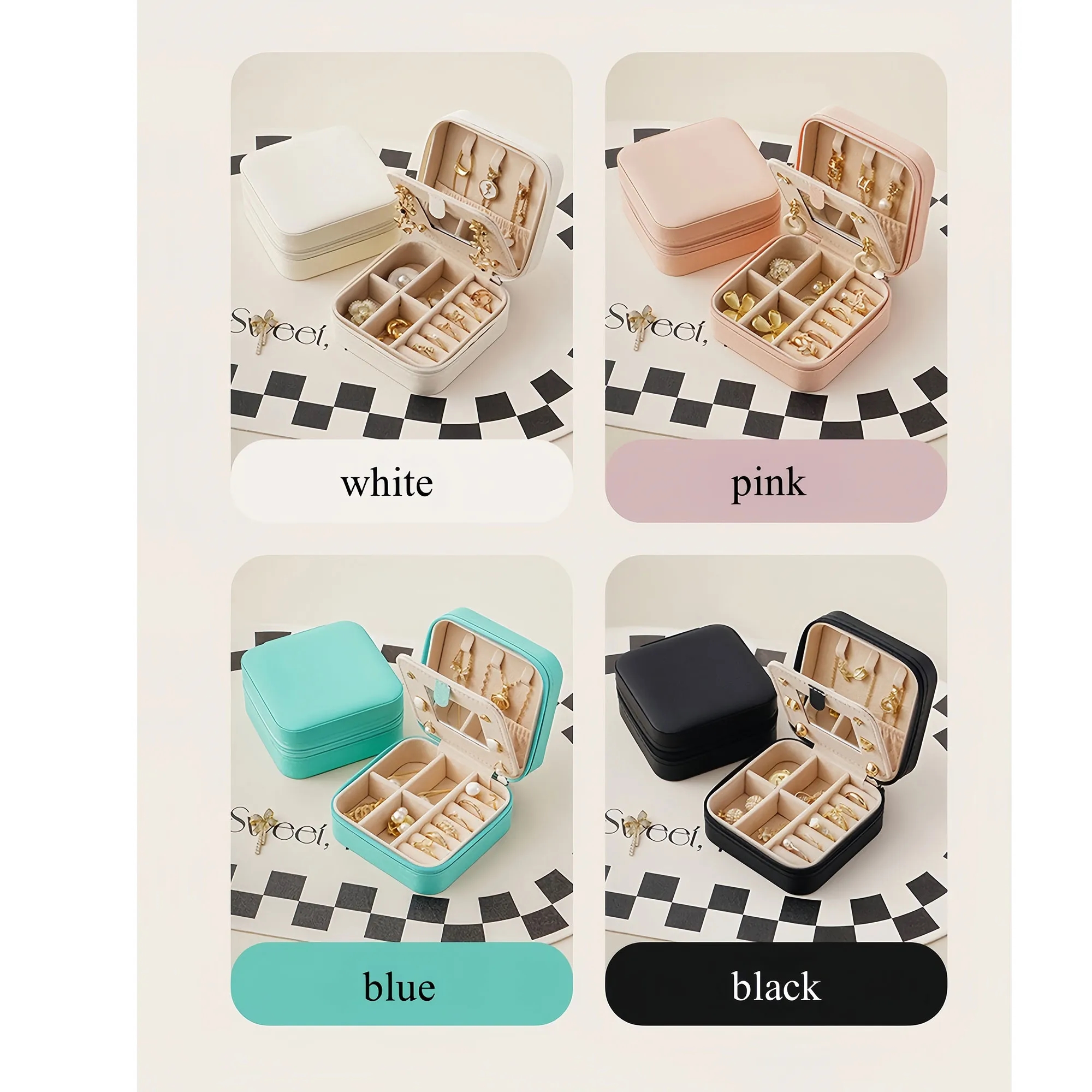 Stylish Jewelry Storage Box With Anti Tangle Design 3