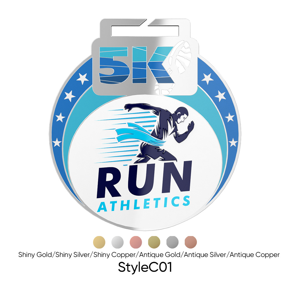 4.5" UV Printed 5K Medals 10
