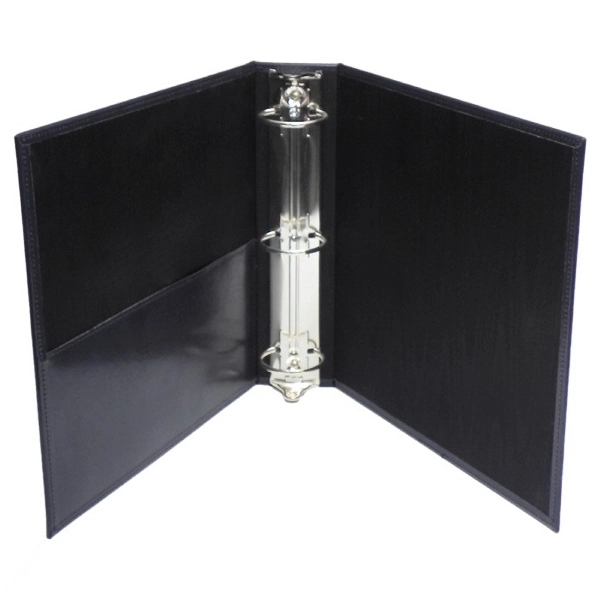 1" Ring Binder 8-1/2" x 5-1/2" + 1/2" Leather Jr. 2