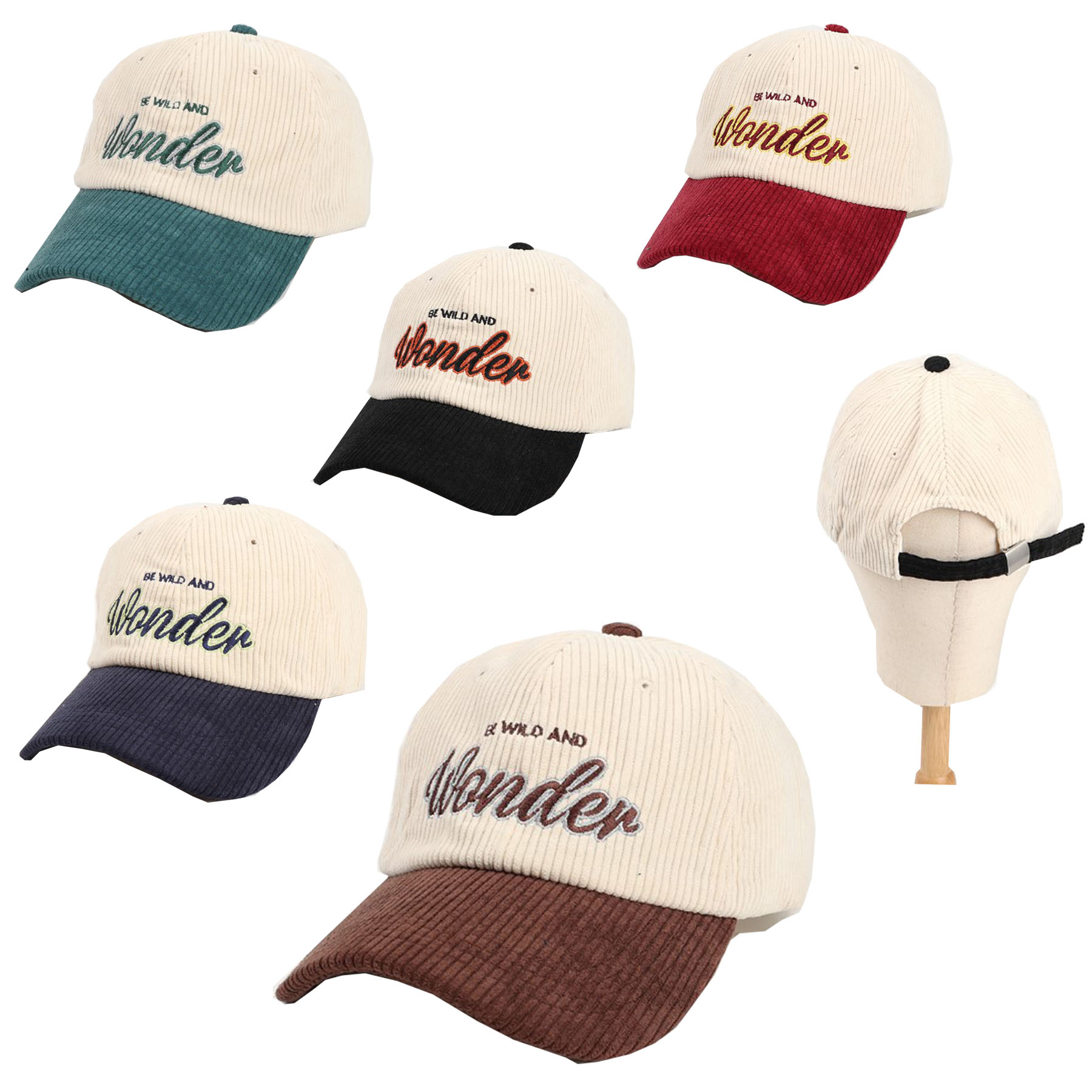 Two Tone Corduroy Cap 2