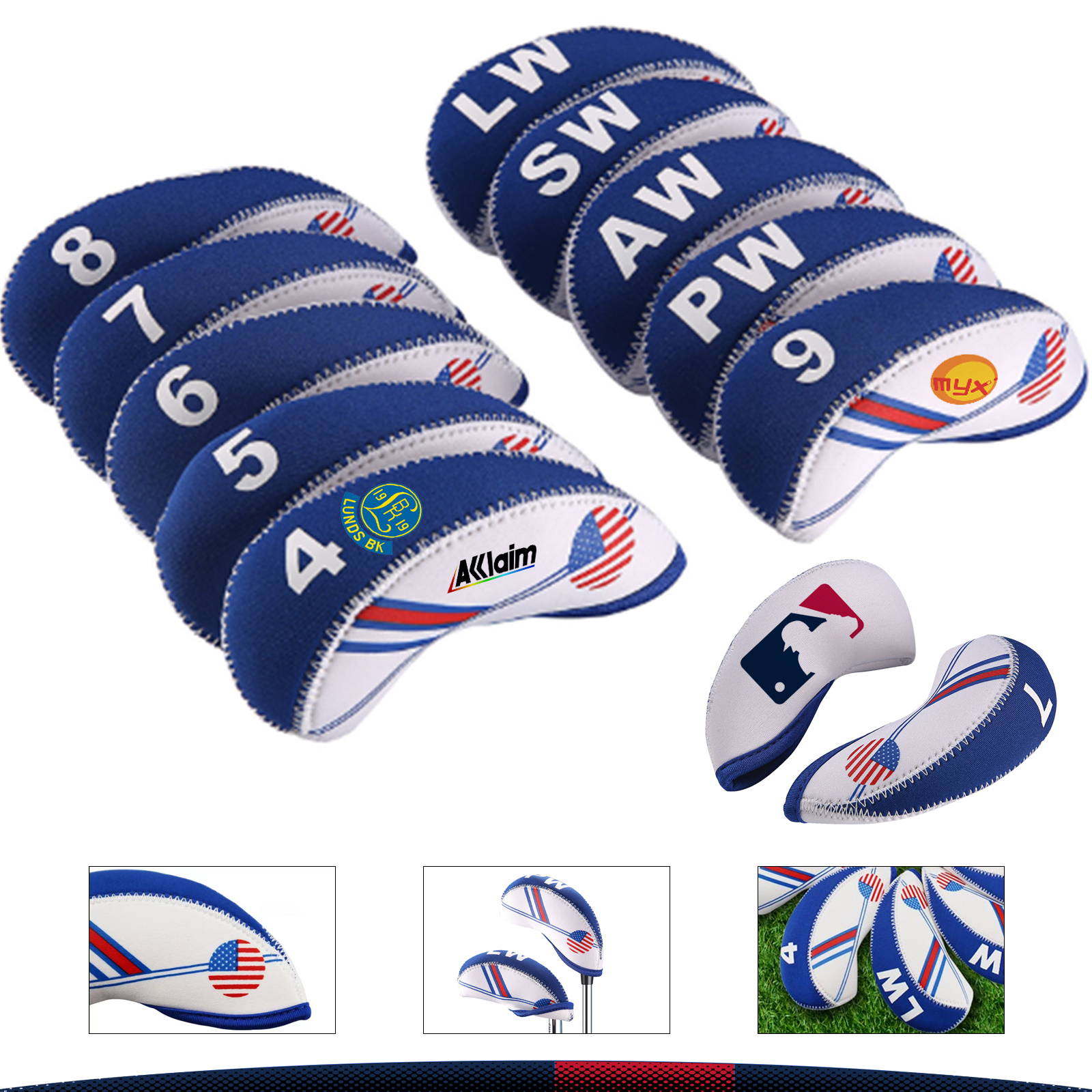 Old Glory Golf Club Cover Set 2