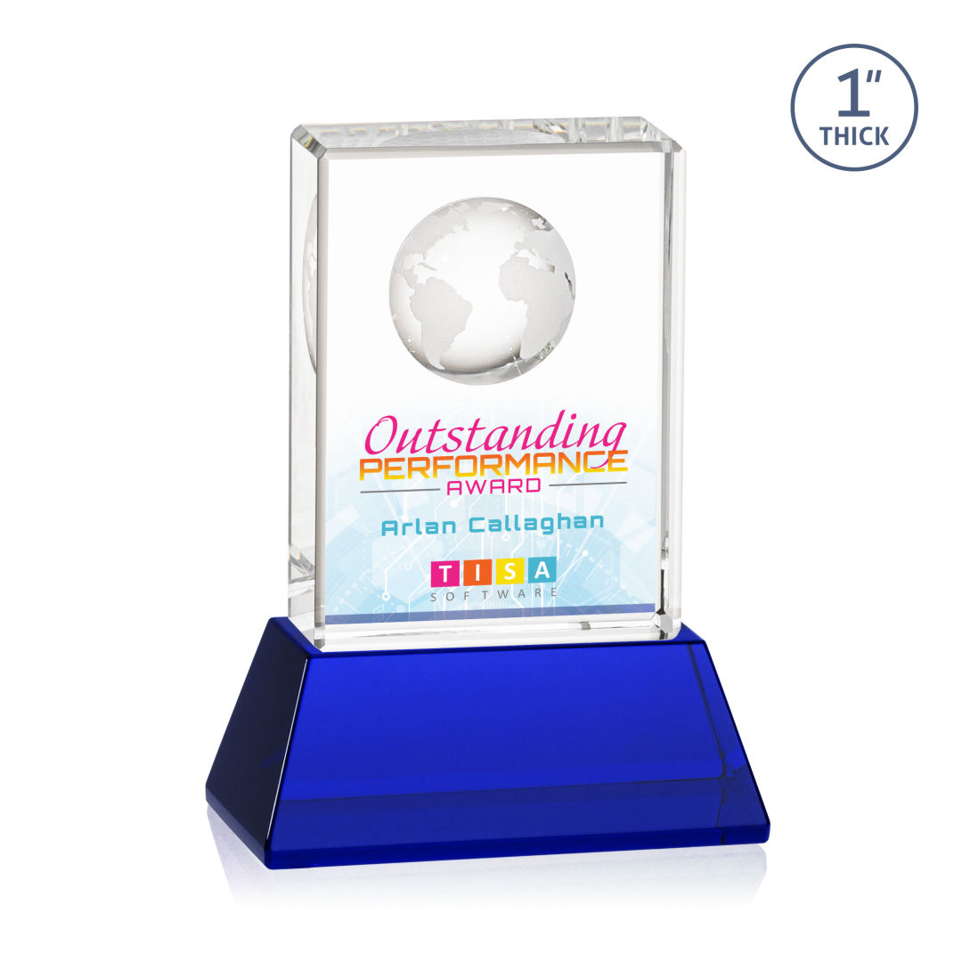 Ambassador VividPrint™ Award on Base - Blue 7