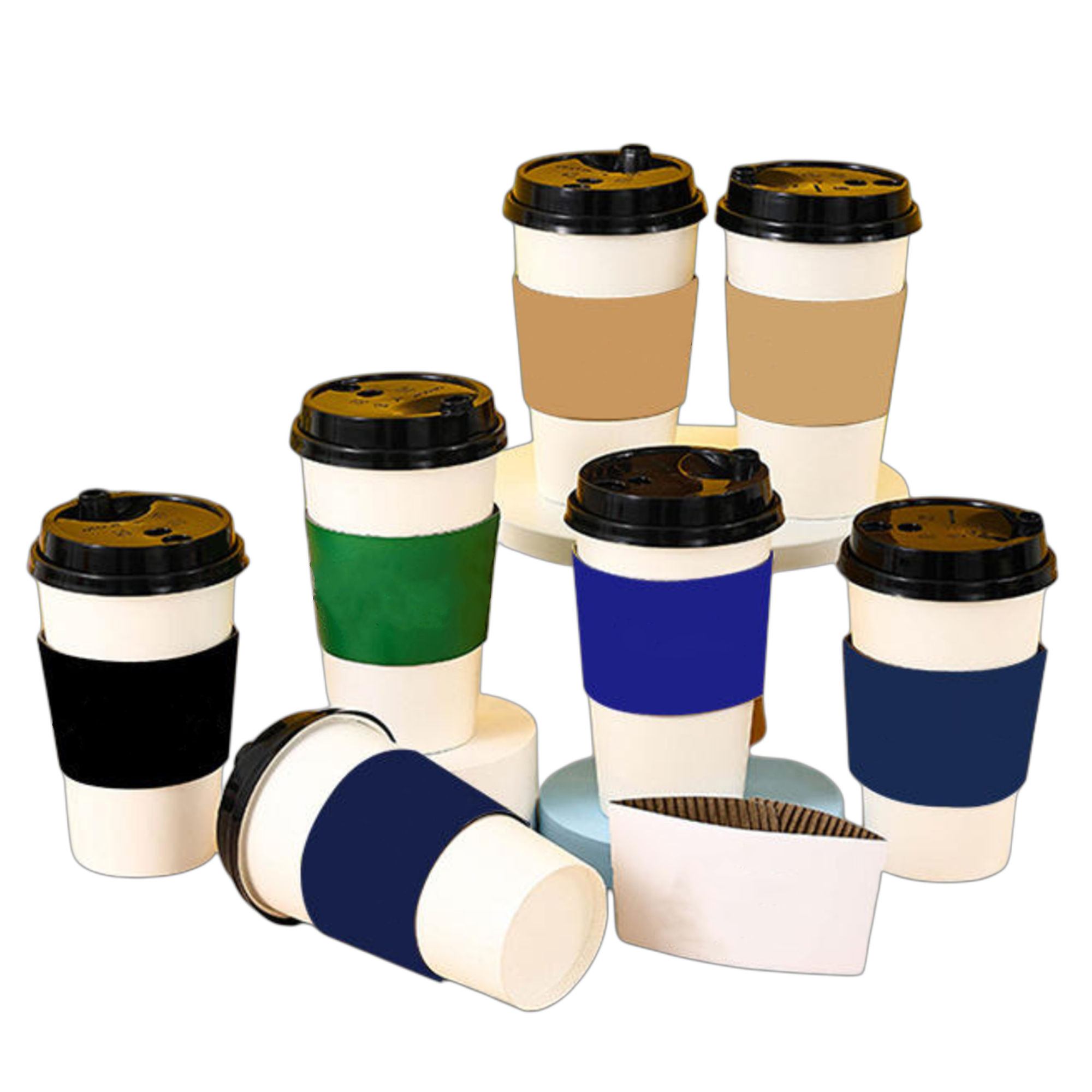 Disposable Heat-Resistant Coffee Cup Sleeve 4