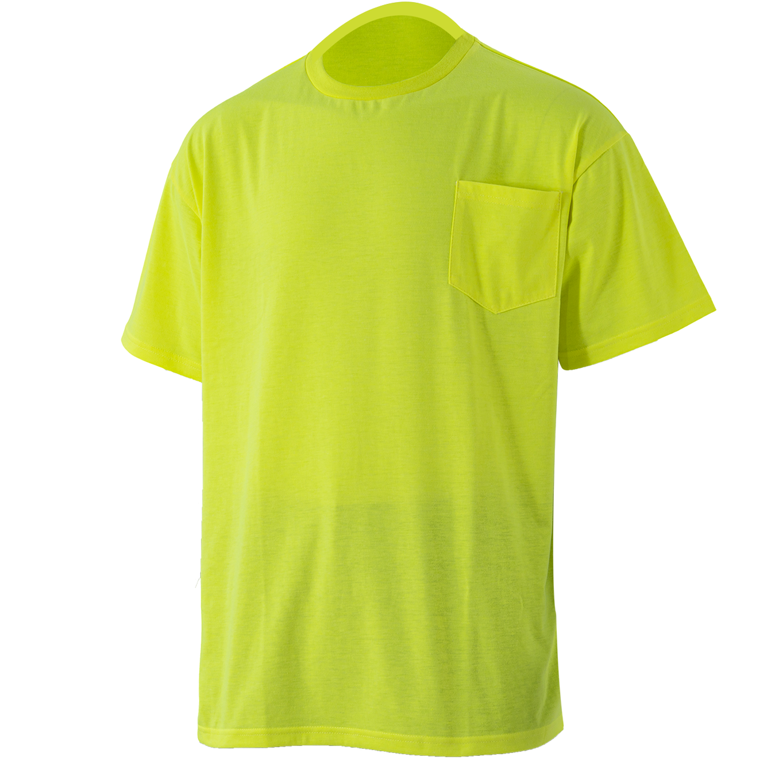 Non-ANSI Hi Viz Poly-Cotton Knitted Safety T-Shirt W/ Pocket 7