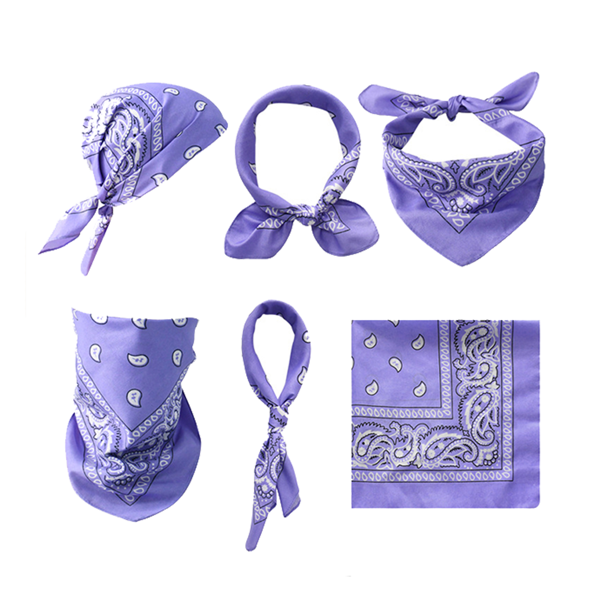 MOQ:50pcs Custom Logo Square Scarf 1