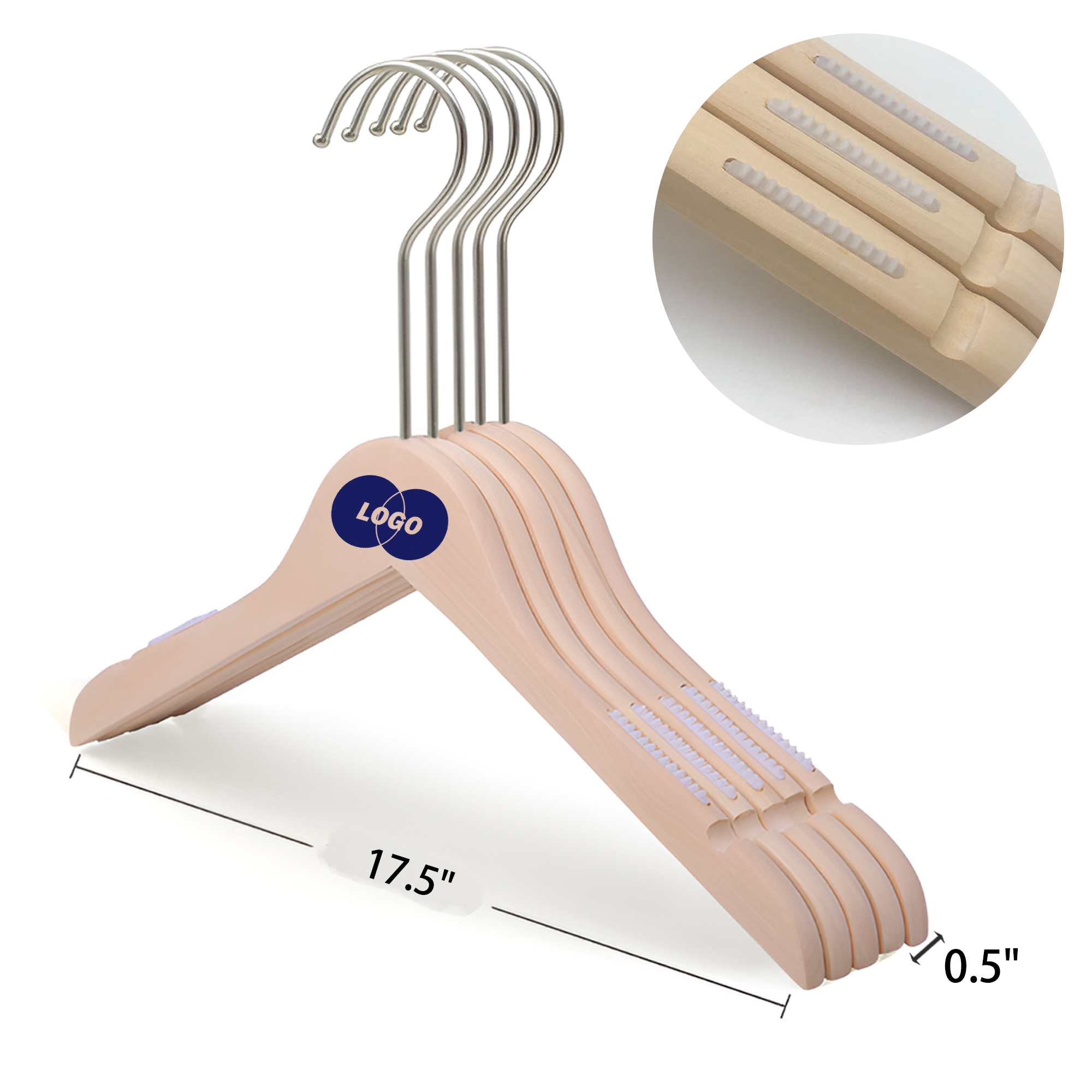 MOQ 50 PCS Durable Solid Wood Hanger 2