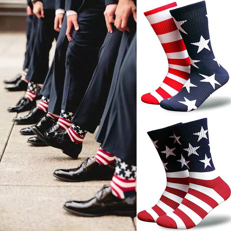 Unisex Cotton American Flag Socks 6