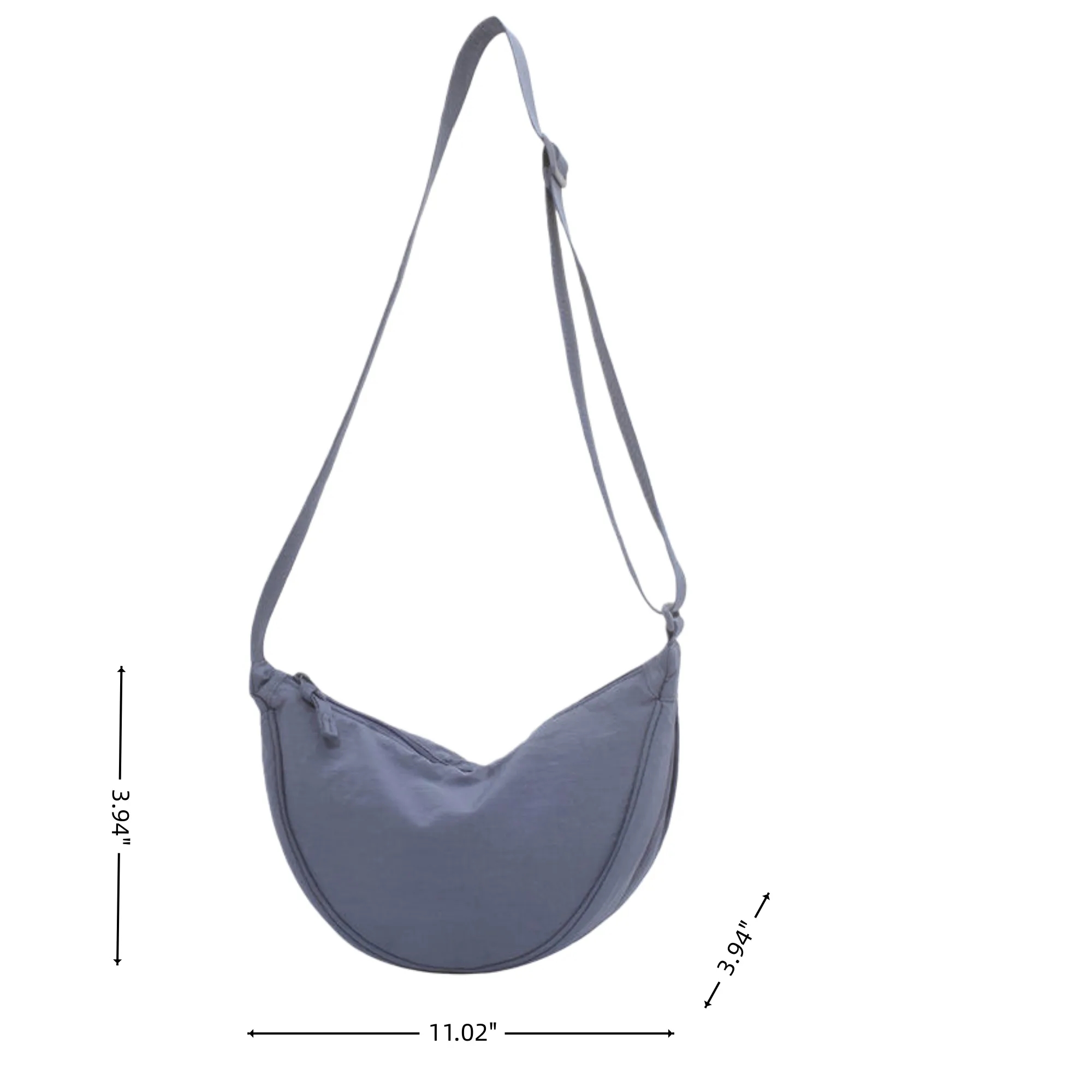 Women's Lightweight Crossbody Shoulder Hobo Bag with Zipper 2