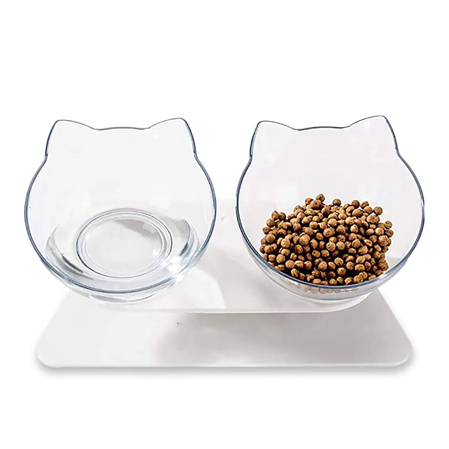 Transparent Non-Slip AS & ABS Double Pet Bow 3