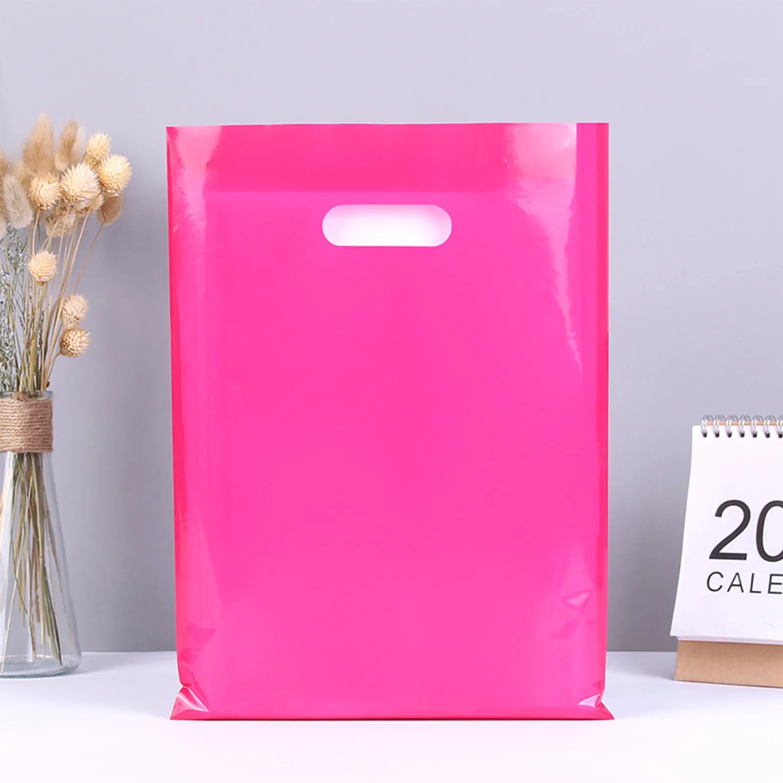 Die Cut Handle Plastic Merchandise Boutique Bag Apparel gift 6