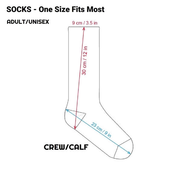 Adult 360 Degree Digital Print Cotton-Blend Crew Socks 4